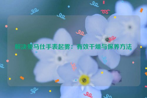 解决爱马仕手表起雾：有效干燥与保养方法