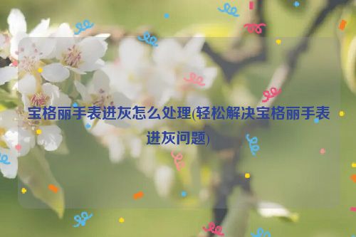 宝格丽手表进灰怎么处理(轻松解决宝格丽手表进灰问题)