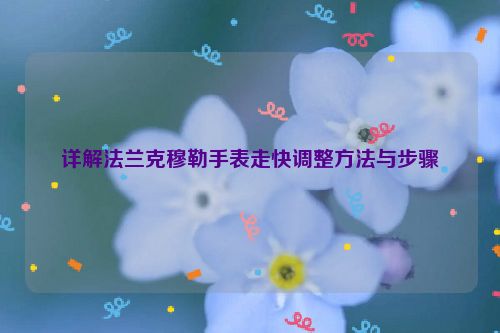 详解法兰克穆勒手表走快调整方法与步骤