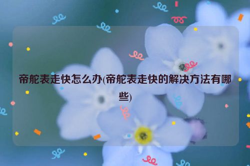 帝舵表走快怎么办(帝舵表走快的解决方法有哪些)